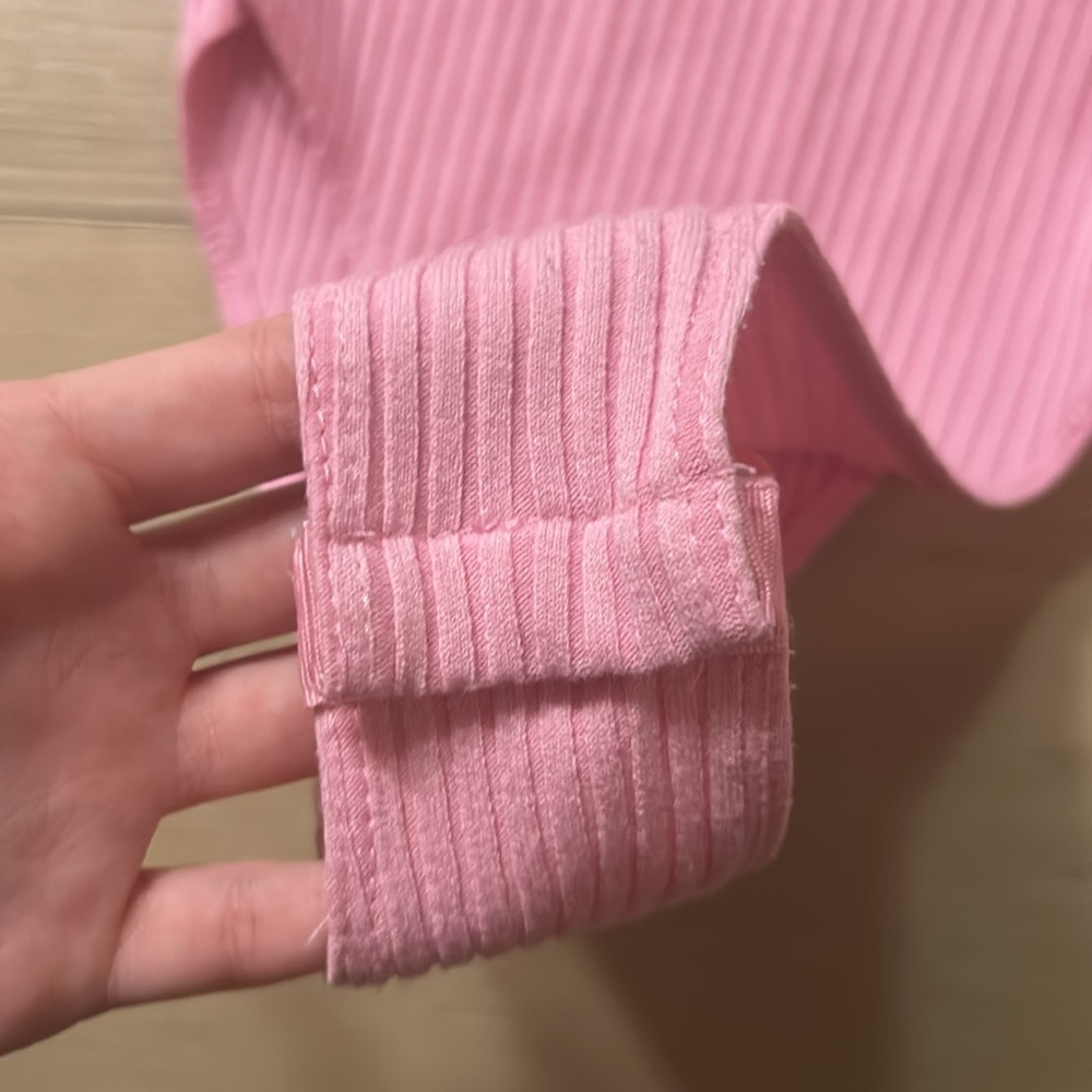 Pink Ribbed Bodysuit - Picture 3 of 5
